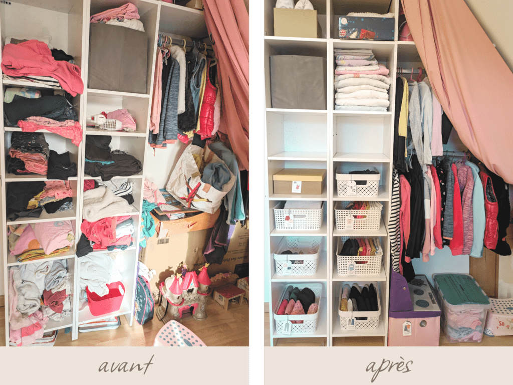 Photo Avant/Après d'un dressing | Détox maison | Home organising